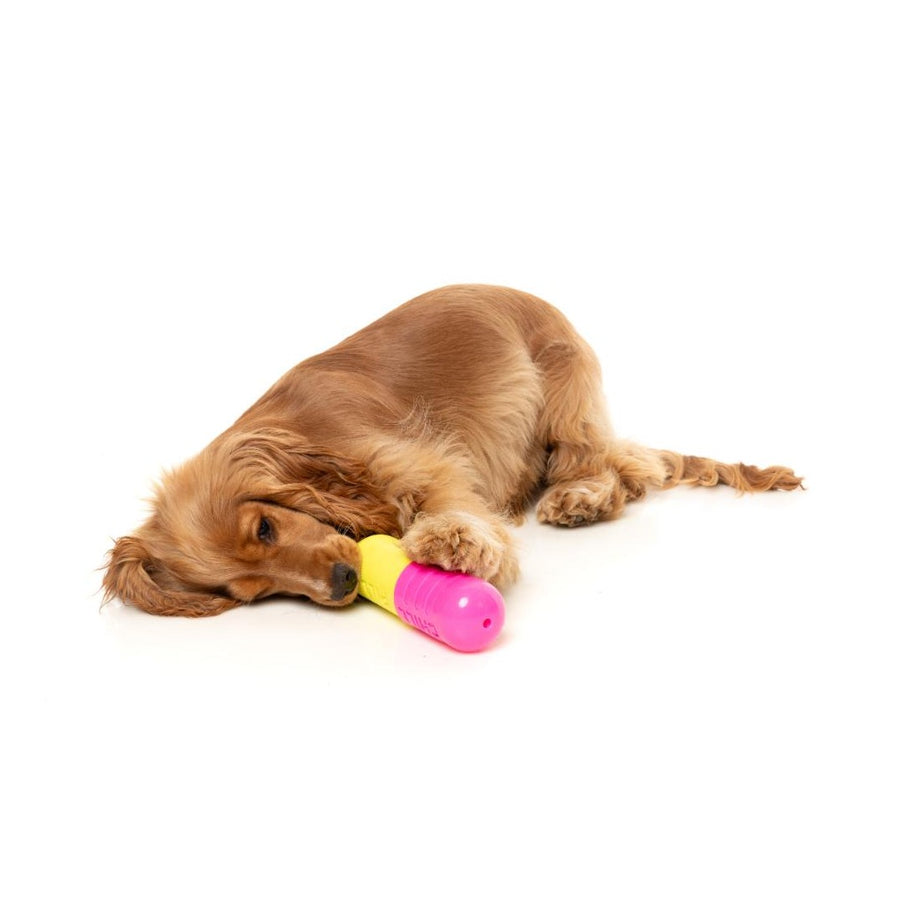 FuzzYard Brinquedo Interativo para Roer com Dispensador de Snacks – Chill Pill