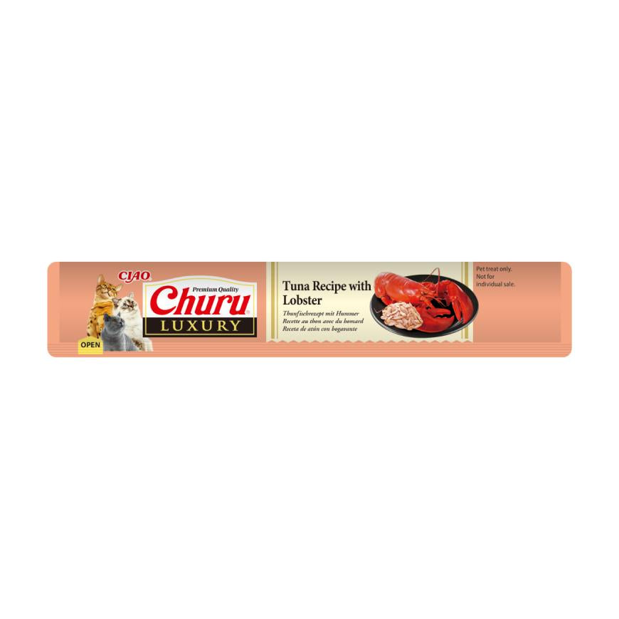 CHURU CAT LUXURY RECEITA DE ATUM COM LAGOSTA  | 4X14g