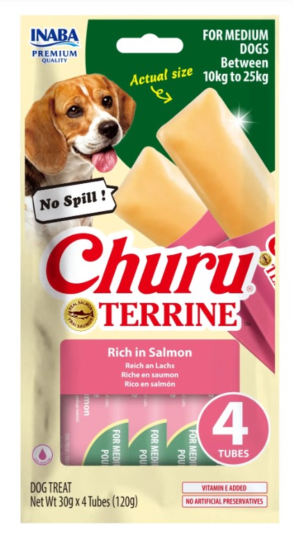 Churu Terrine para cães de porte médio entre 10kg e 25kg | Salmão