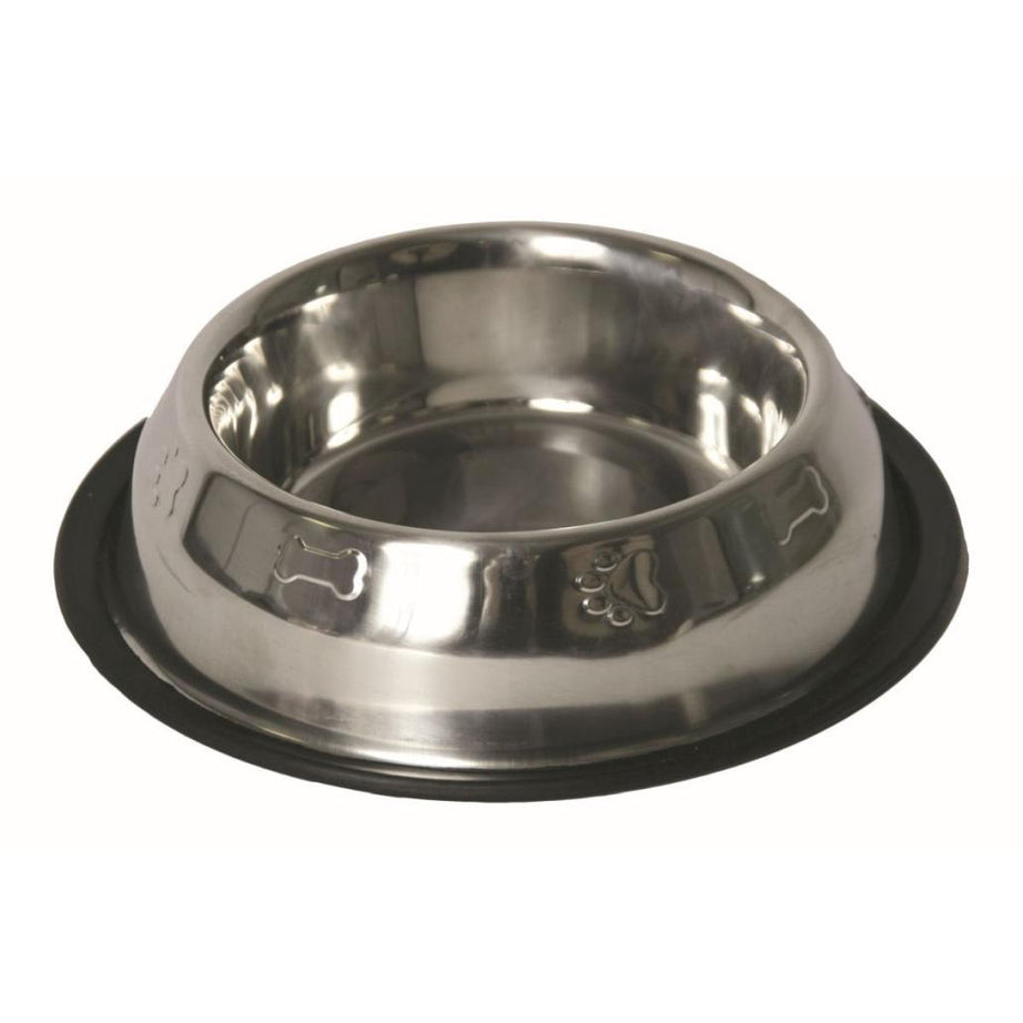 Comedouro em Inox com Base Antiderrapante para cão e gato