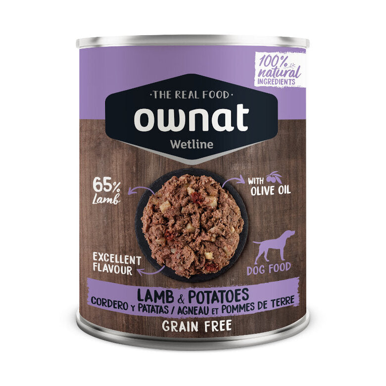 Ownat Alimento Húmido para Cão | Borrego com Batatas 395 g