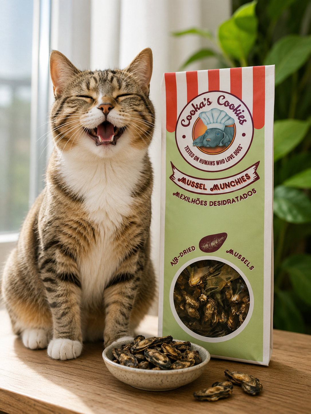 Cooka's Cookies Mussel Munchies - Mexilhões desidratados para cão e gato