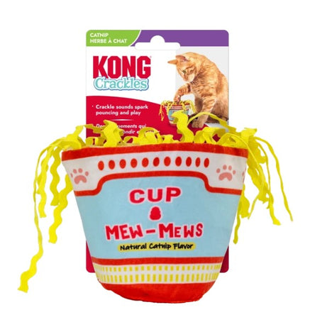 KONG Crackles Copo de Massa – Brinquedo para Gatos com Catnip e Som de Papel