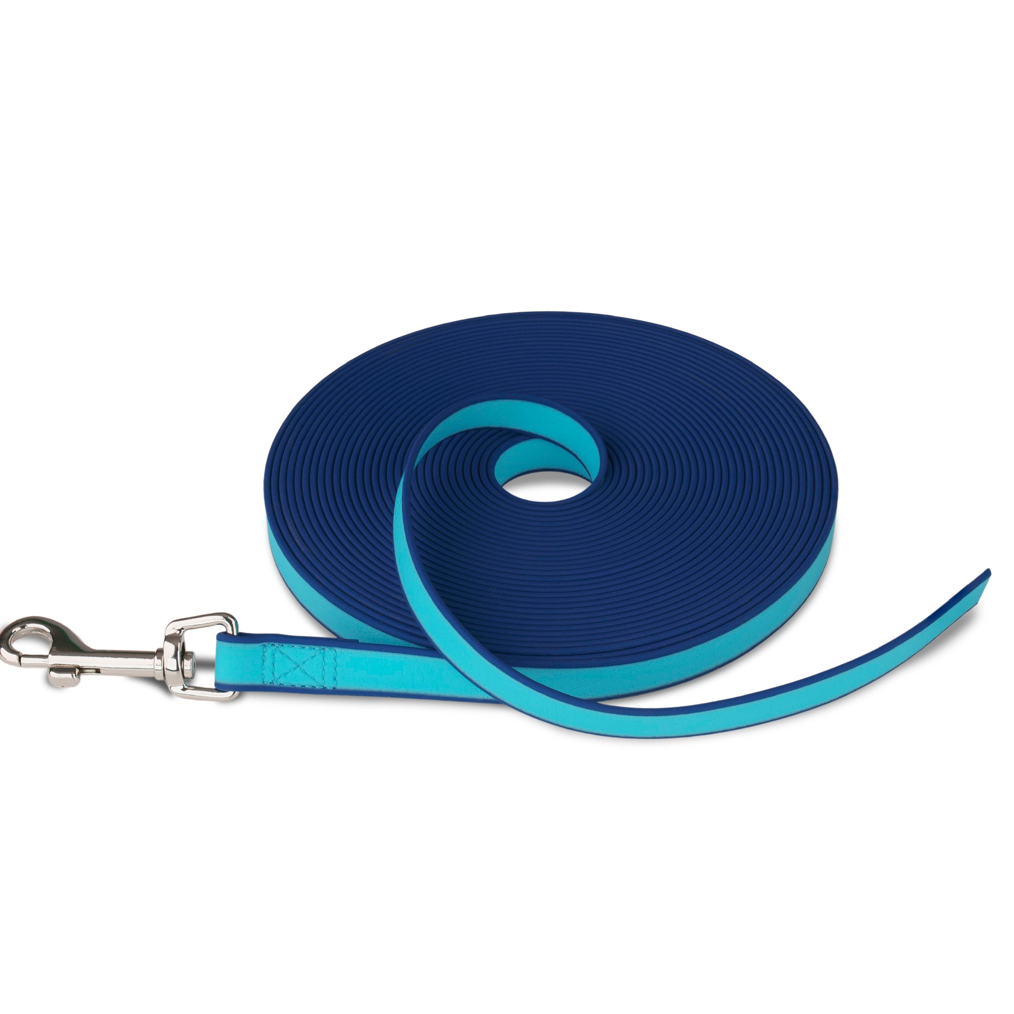 Coachi Trela Longa Impermeável para Treino, Azul Marinho/Turquesa 10m
