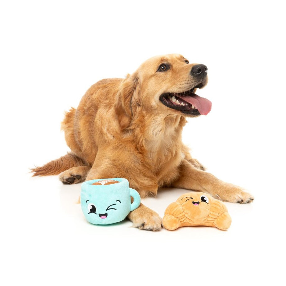 Brinquedo para Cão FuzzYard - Perfect Match - Croissant & Cappuccino 2Pk