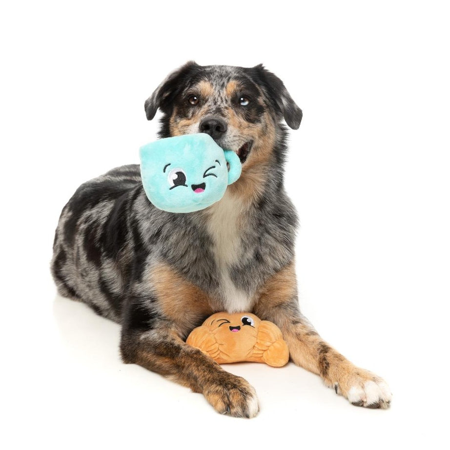 Brinquedo para Cão FuzzYard - Perfect Match - Croissant & Cappuccino 2Pk