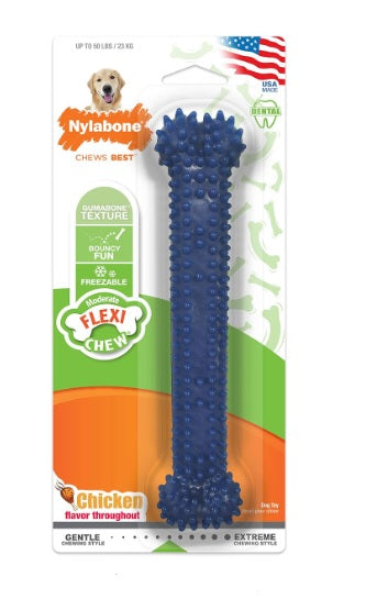 Nylabone Brinquedo Dentário Flexível Moderate com Sabor a Frango – Grande (L)