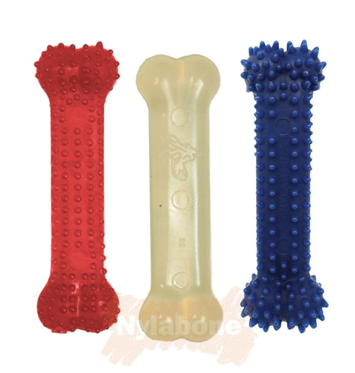 Nylabone Pack com 3 ossos mastigáveis para cães pequenos (XS) - Sabor Frango e bacon