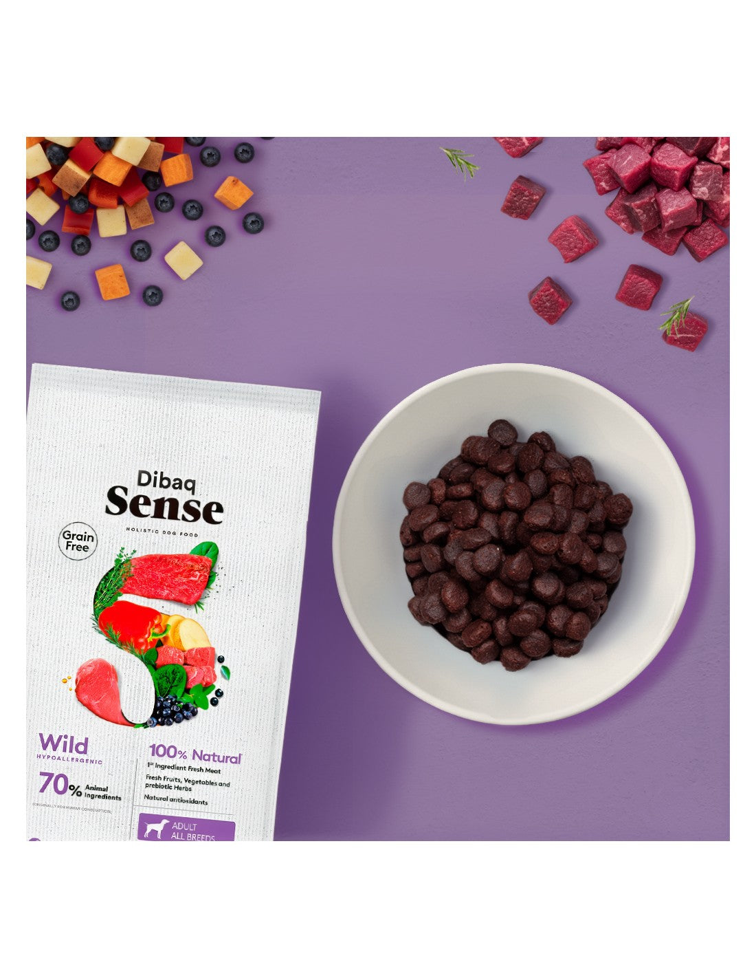 Dibaq Sense Grain Free Salmon - Hypoallergenic dog food for all breeds