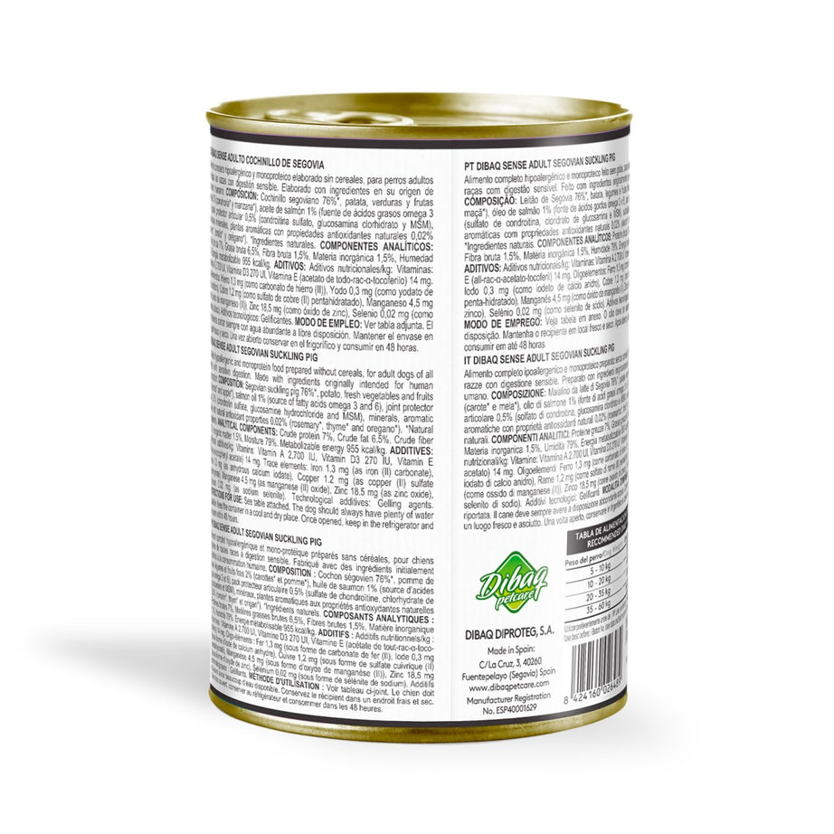 Húmido Dibaq Sense Grain Free | Leitão de Segóvia