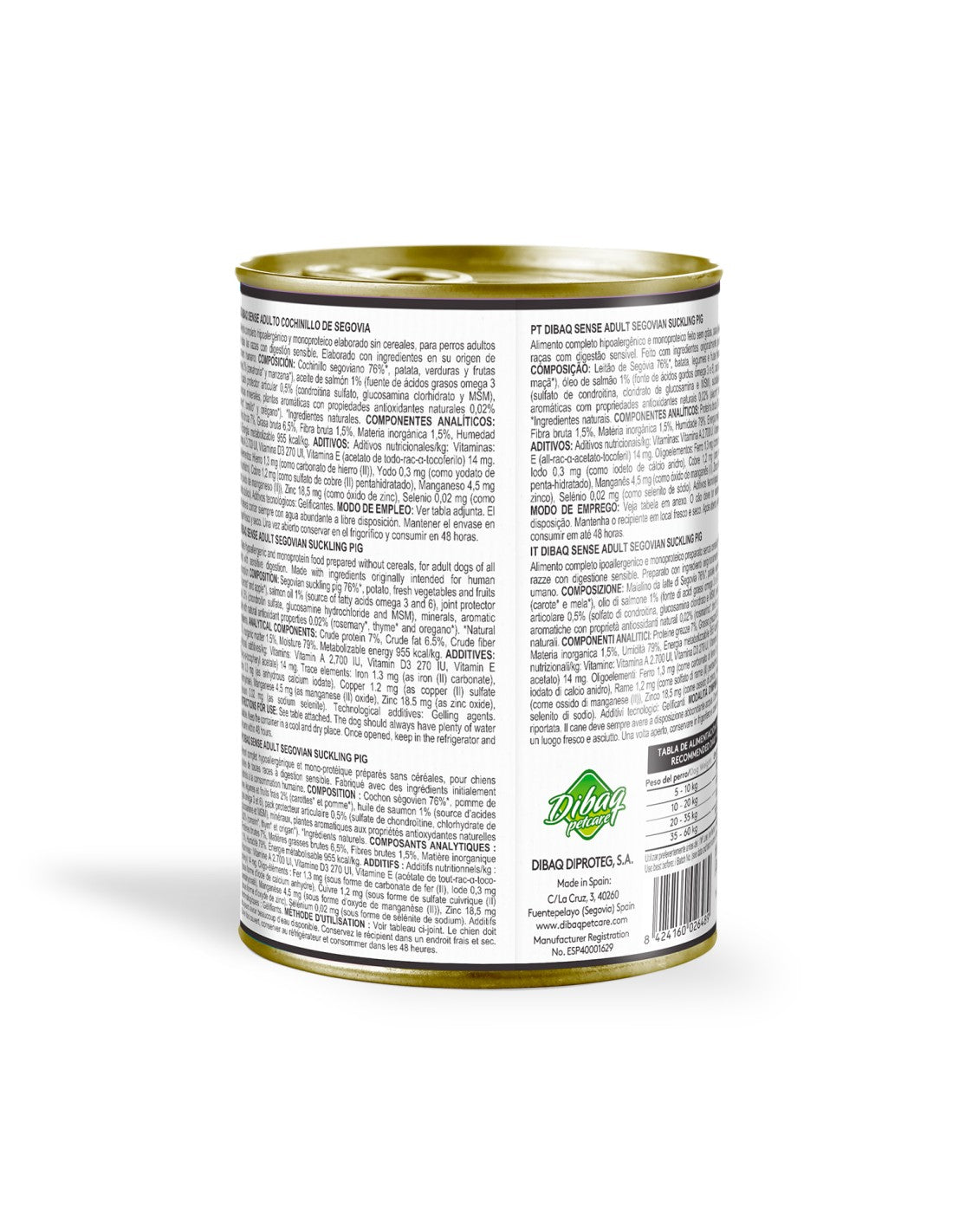 Húmido Dibaq Sense Grain Free | Leitão de Segóvia