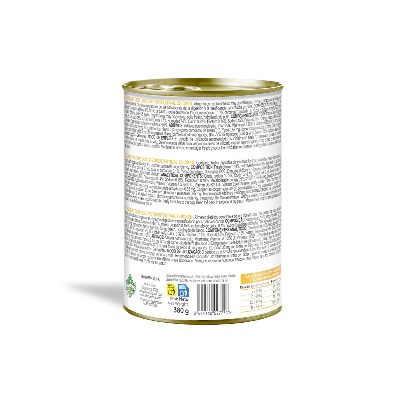 Dibaq Vet Care Dog Gastrointestinal Chichen 380gr