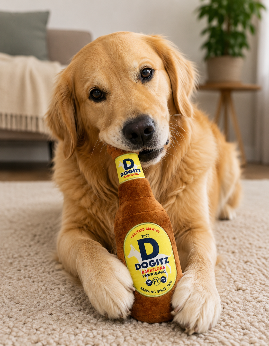 Brinquedo para Cão FuzzYard - Drinks - Beer - Dogitz Beer
