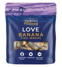 Fish4Dogs Love Banana Fish Wraps 100g