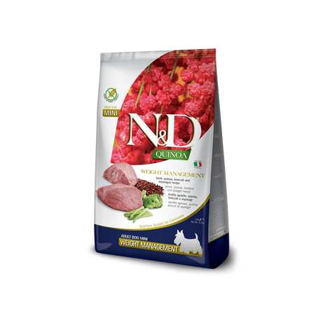 Farmina N&D Quinoa Weight Management - Ração seca para cão adulto com excesso de peso - Cordeiro
