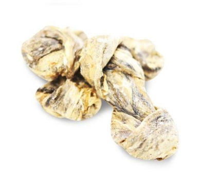Fish4Dogs Snack Dental Sea Jerky Fish Knots - Nós de Pele de Peixe para Higiene Dentária | 100g
