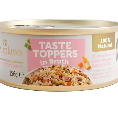 Applaws - Taste Toppers em caldo | Frango, Fiambre e Vegetais