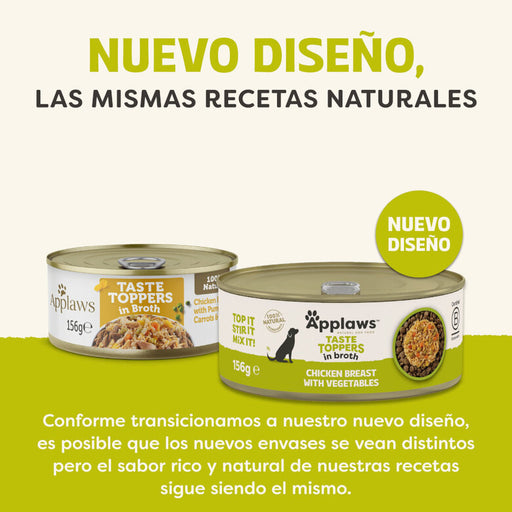 Applaws - Taste Toppers em caldo | Frango com Vegetais