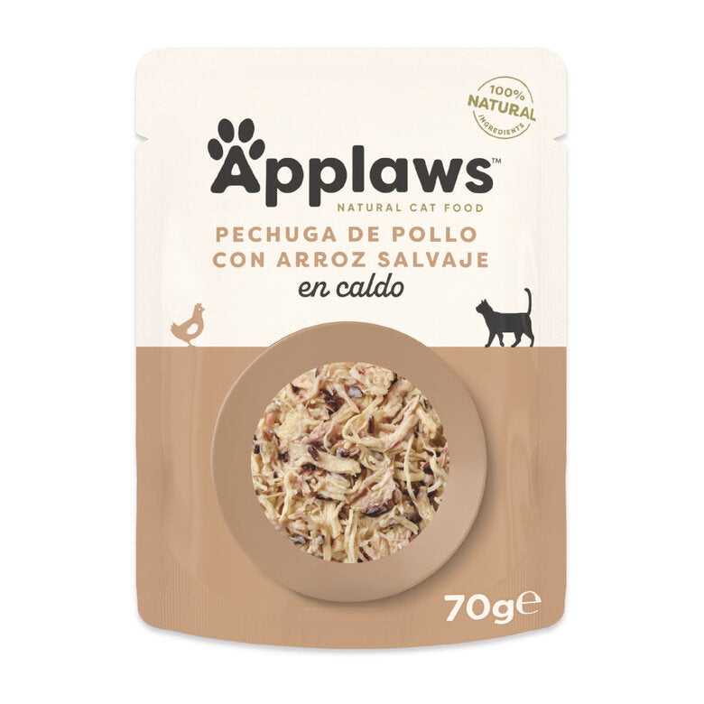 Applaws - Ração húmida para gatos | Frango com Arroz selvagem