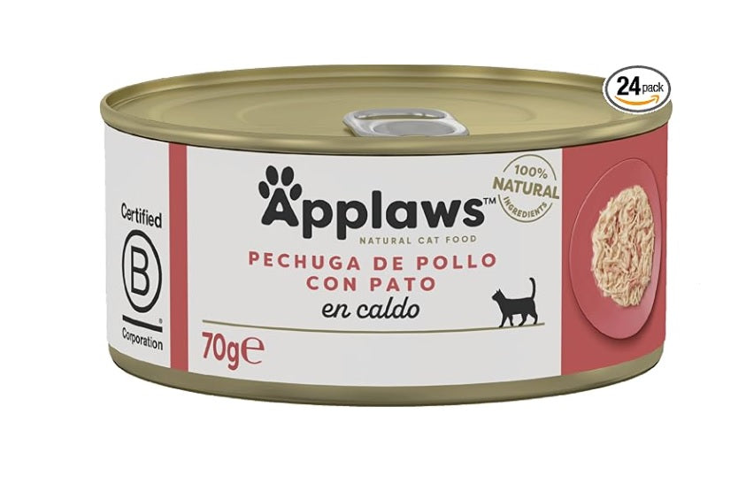 Applaws - Ração húmida para gatos | Peito de frango com Pato