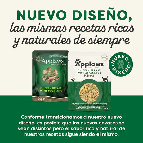 Applaws - Ração húmida para gatos | Frango com Espargos