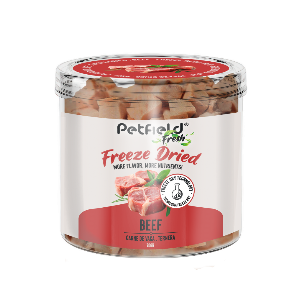 Petfield Fresh Freeze Dried, Snack para cães e gatos liofilizados
