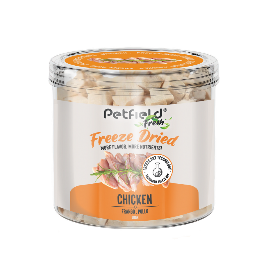 Petfield Fresh Freeze Dried, Snack para cães e gatos liofilizados