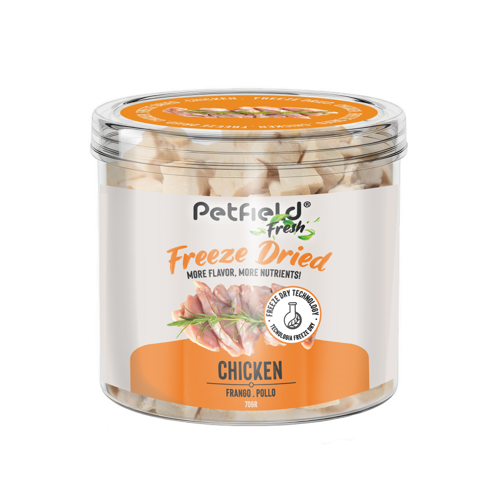 Petfield Fresh Freeze Dried, Snack para cães e gatos liofilizados