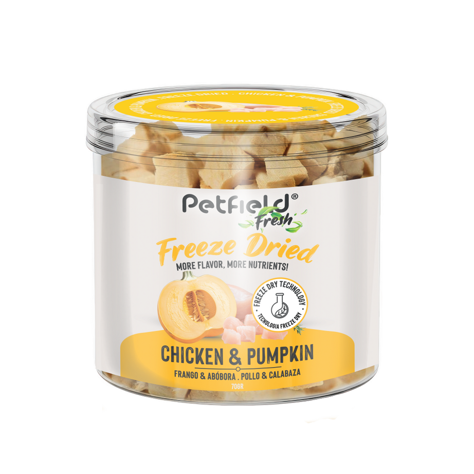 Petfield Fresh Freeze Dried, Snack para cães e gatos liofilizados