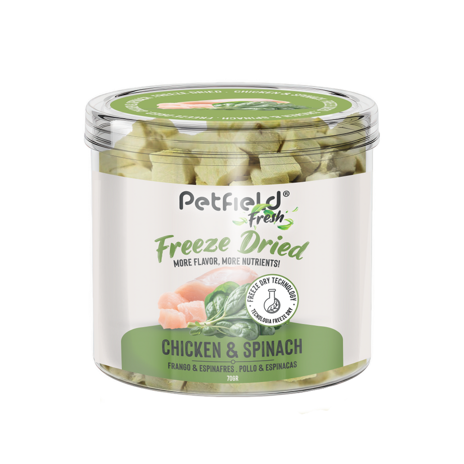 Petfield Fresh Freeze Dried, Snack para cães e gatos liofilizados