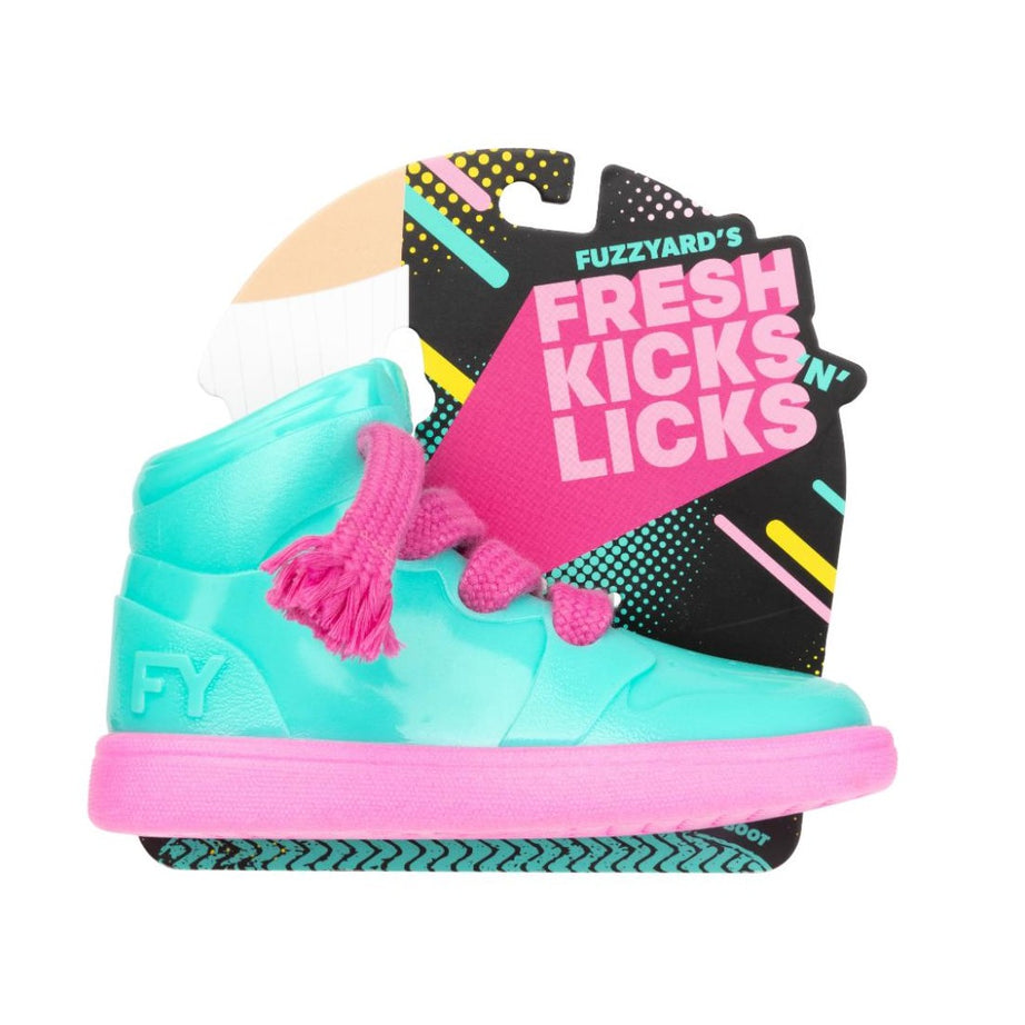 FuzzYard Brinquedo Interativo para Roer com Dispensador de Snacks – Fresh Kicks n' Licks