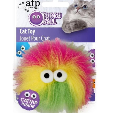 Brinquedo para Gato Furry Ball Fluffy Ball com Catnip - Rosa