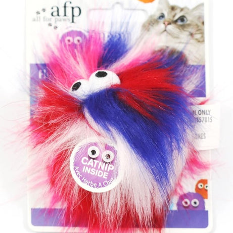 Brinquedo para Gato Furry Ball Fluffy Ball com Catnip - Vermelho
