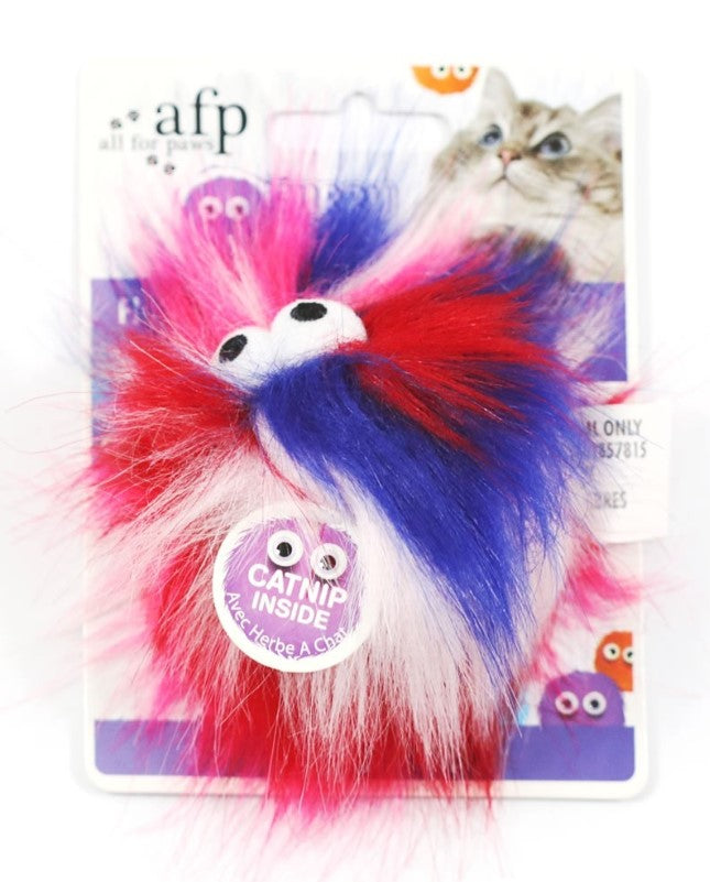 Brinquedo para Gato Furry Ball Fluffy Ball com Catnip - Vermelho