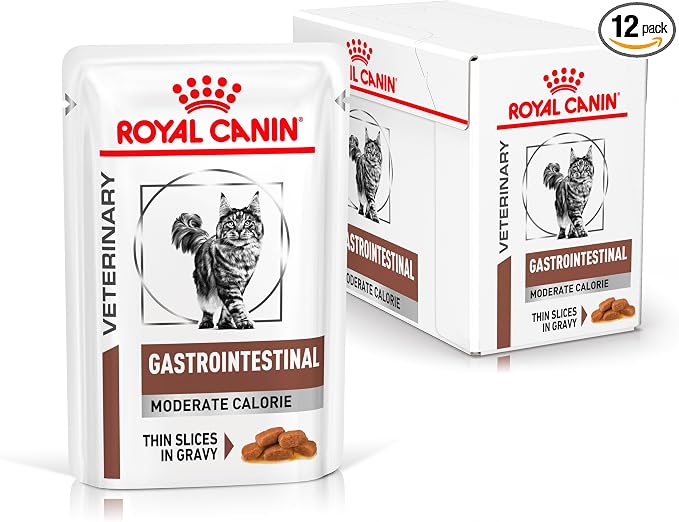 Royal Canin® Veterinary Gastrointestinal Moderate Calorie – Alimento Húmido para Gatos Adultos com Sensibilidade Gastrointestinal