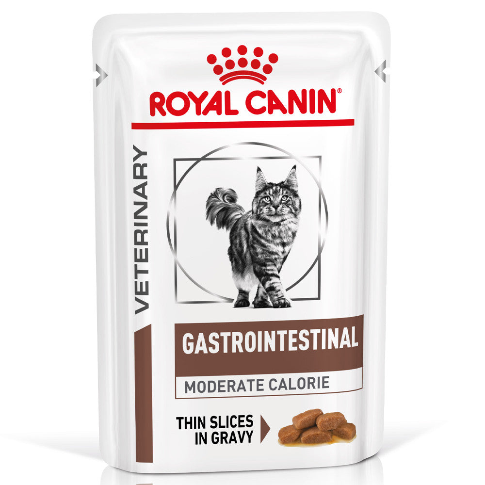 Royal Canin® Veterinary Gastrointestinal Moderate Calorie – Alimento Húmido para Gatos Adultos com Sensibilidade Gastrointestinal