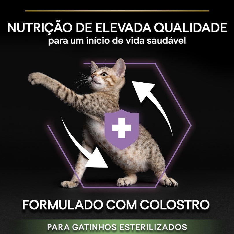 Pro Plan Cat OptiStart Sterilised Kitten Salmon - Ração seca para gatinhos esterilizados - Salmão