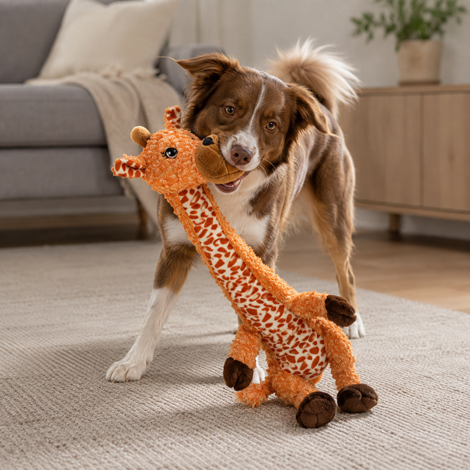 KONG Shakers Luv’s – Girafa de Peluche para Cães | L