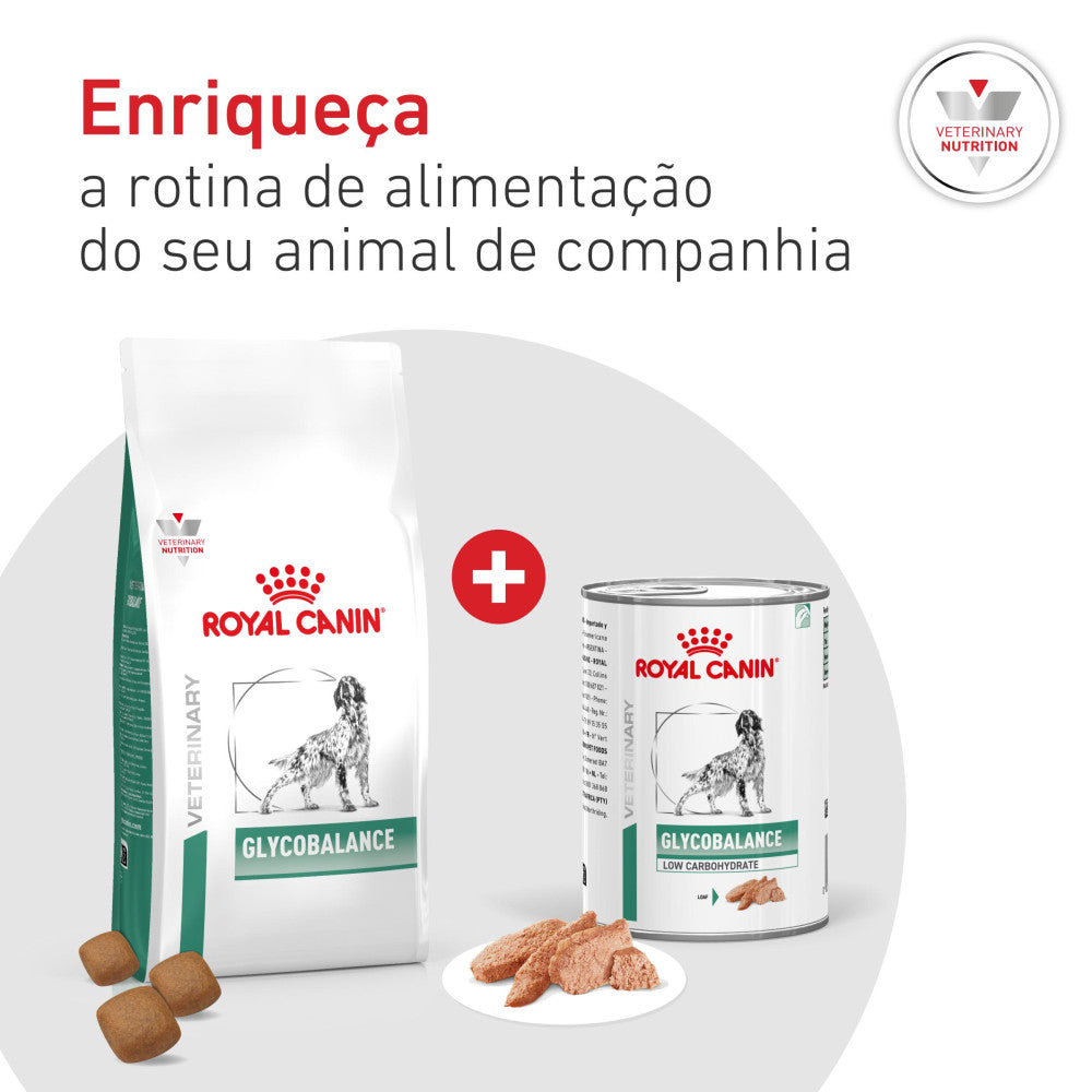 Royal Canin® Veterinary Glycobalance Cão Adulto – Alimento Húmido para Diabetes com Baixo Teor de Hidratos de Carbono