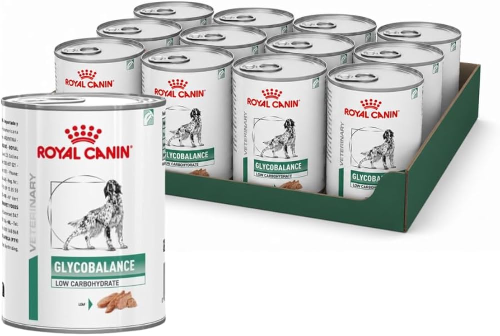 Royal Canin® Veterinary Glycobalance Cão Adulto – Alimento Húmido para Diabetes com Baixo Teor de Hidratos de Carbono