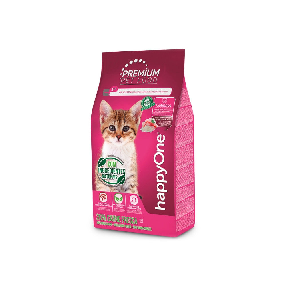 happyOne Premium Ração Seca Gatinho - Carne Fresca de Aves