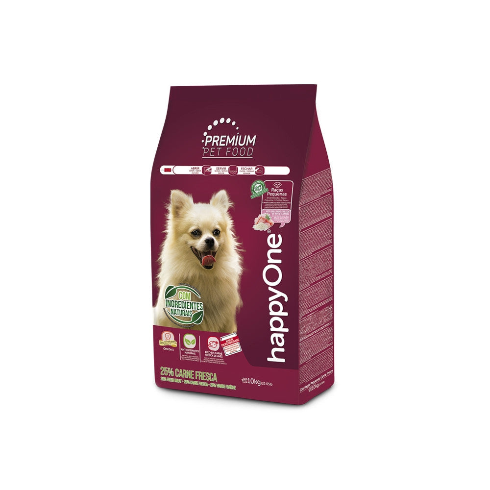 happyOne Premium Ração Seca Cão Raças Pequenas - Carne Fresca de Aves e Arroz