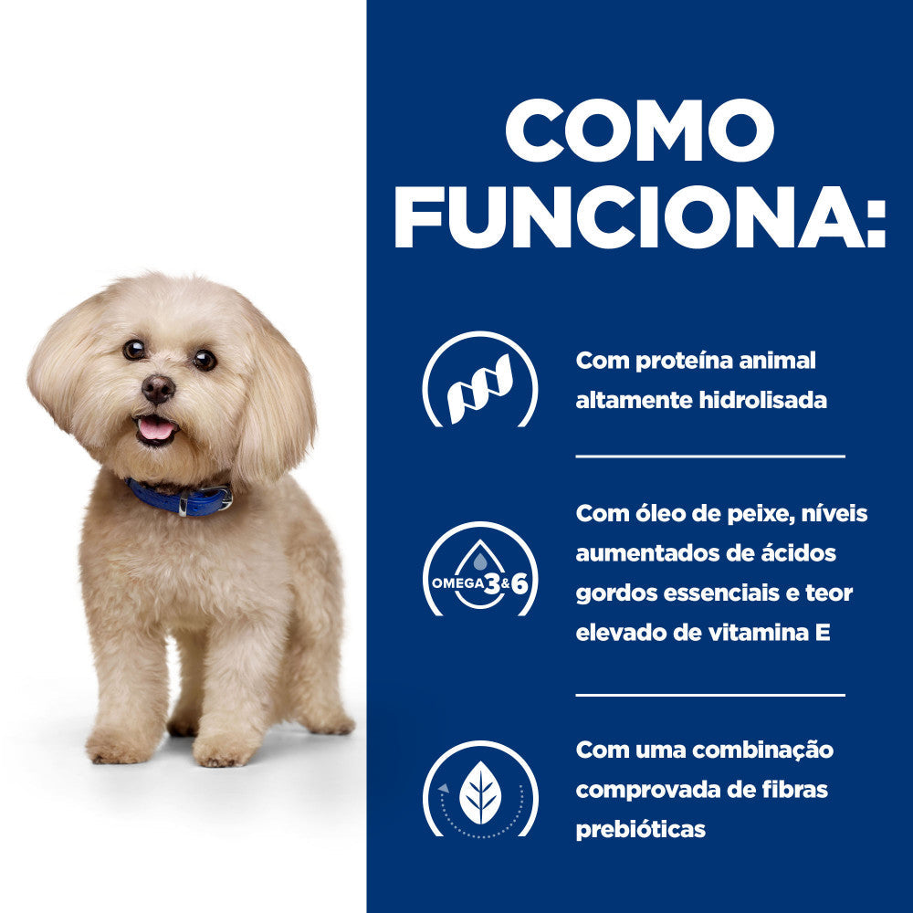 Hills Prescription Diet z/d  Canine Mini - Ração seca para cão pequeno com sensibilidade alimentar