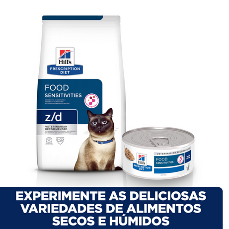 Hills Prescription Diet Food Sensitivities Feline z/d  1,5 kg - Ração seca para gato com sensibilidades alimentares