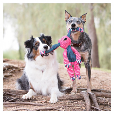 KONG Floppy Knots Rabbit Dog Toy