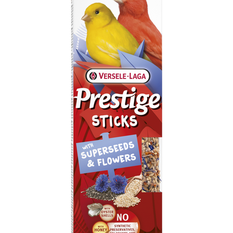 VERSELE LAGA PRESTIGE CANÁRIOS STICKS COM SUPER SEMENTES E FLORES
