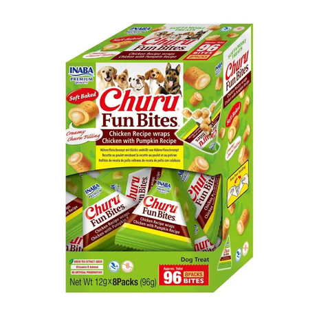 Churu Dog Fun Bites filled with chicken and pumpkin cream | 96 gr