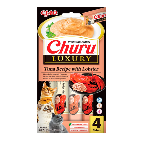 CHURU CAT LUXURY RECEITA DE ATUM COM LAGOSTA  | 4X14g
