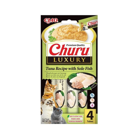 CHURU CAT LUXURY RECEITA DE ATUM COM LINGUADO | 4X14g