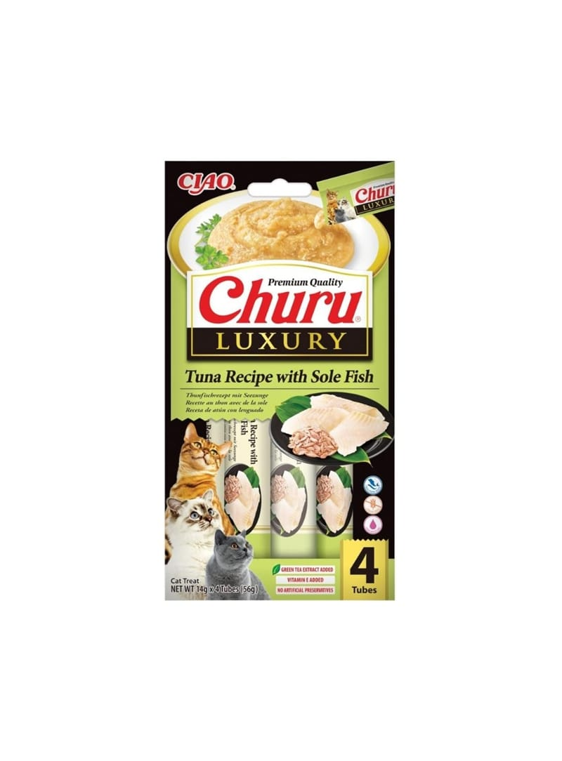 CHURU CAT LUXURY RECEITA DE ATUM COM LINGUADO | 4X14g